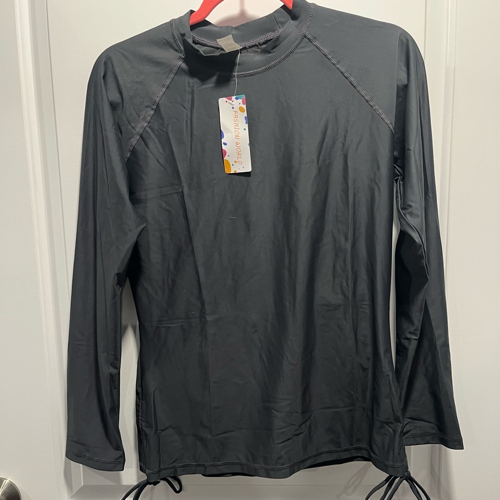 Fashion World Women's UV Protection Swim Shirt Size L